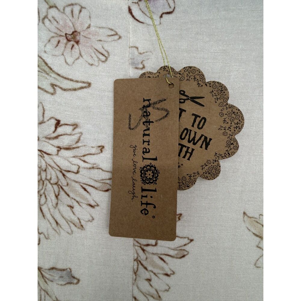 Natural Life Cream Floral Cut To Any Length Dress Size XS - Picture 4 of 6